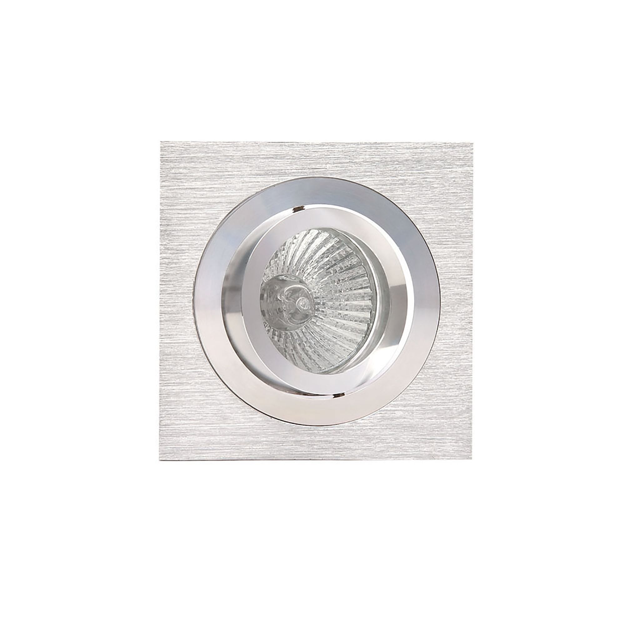 MC0002 Basico GU10 Swivel Downlight 9.2cm Square 1 x GU10 Max 50W Satin Nickel / Chrome