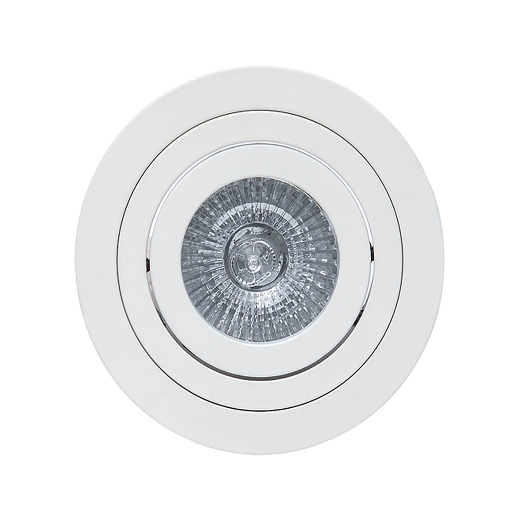 MC0003 Basico GU10 Swivel Downlight 9.2cm Round 1 x GU10 Max 50W Matt White