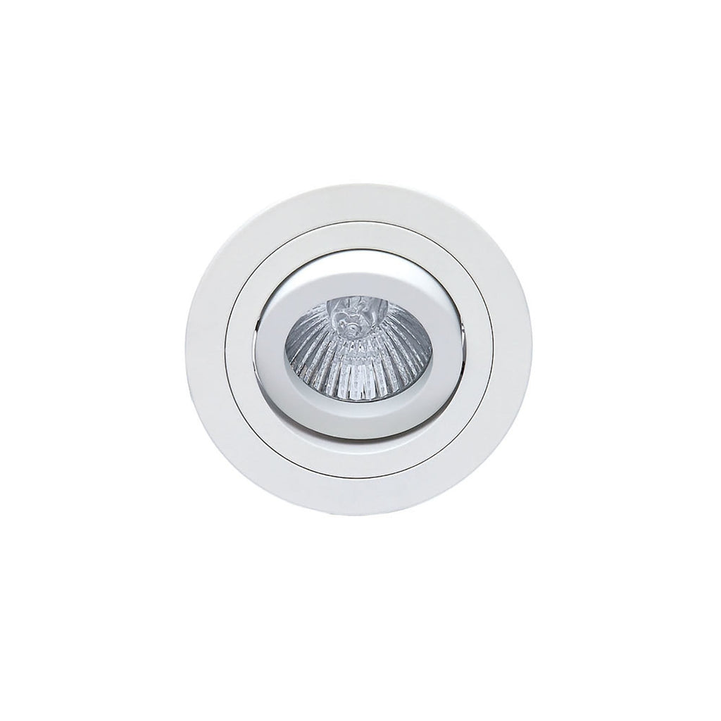 MC0003 Basico GU10 Swivel Downlight 9.2cm Round 1 x GU10 Max 50W Matt White
