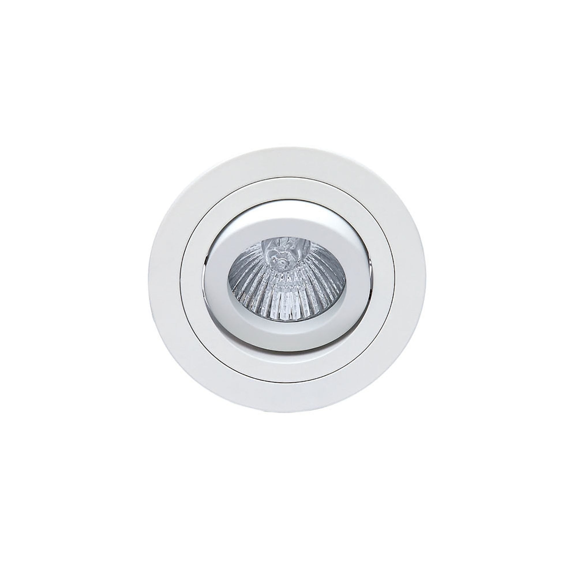 MC0003 Basico GU10 Swivel Downlight 9.2cm Round 1 x GU10 Max 50W Matt White
