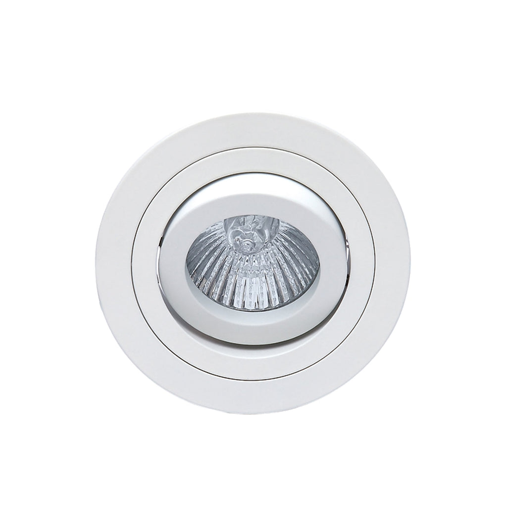 MC0003 Basico GU10 Swivel Downlight 9.2cm Round 1 x GU10 Max 50W Matt White