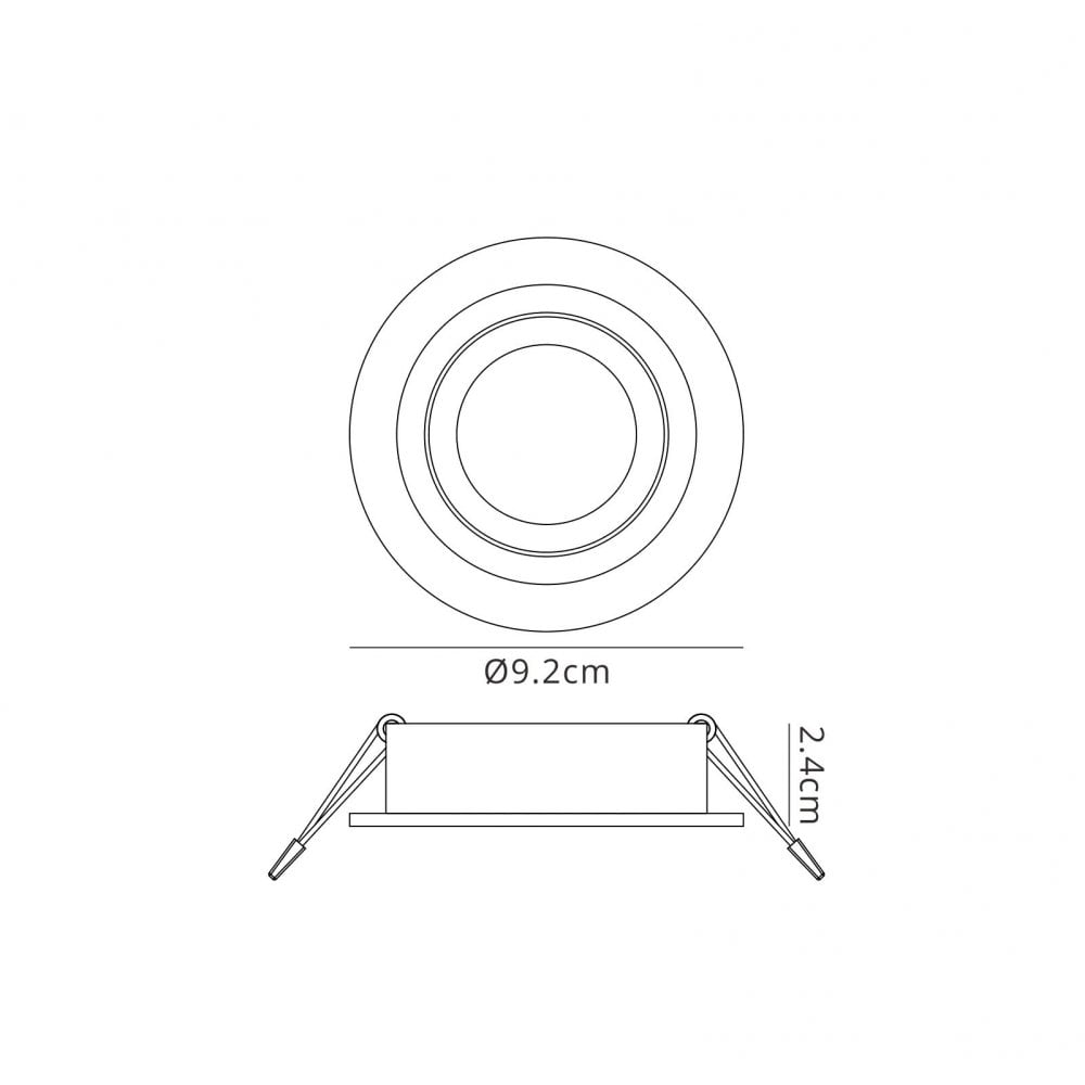 MC0001 Basico GU10 Swivel Downlight 9.2cm Round 1 x GU10 Max 50W Satin Nickel / Chrome