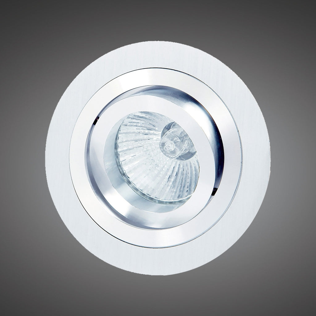 MC0001 Basico GU10 Swivel Downlight 9.2cm Round 1 x GU10 Max 50W Satin Nickel / Chrome