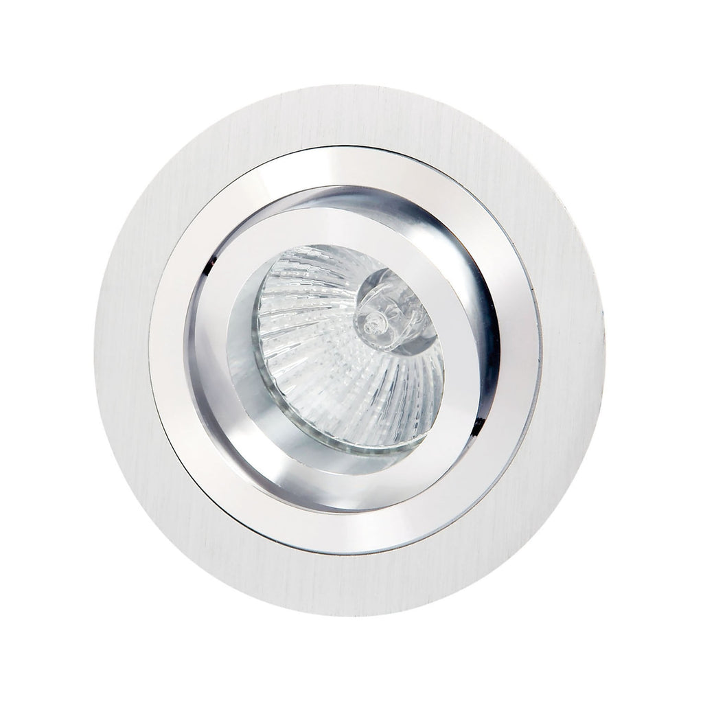 MC0001 Basico GU10 Swivel Downlight 9.2cm Round 1 x GU10 Max 50W Satin Nickel / Chrome