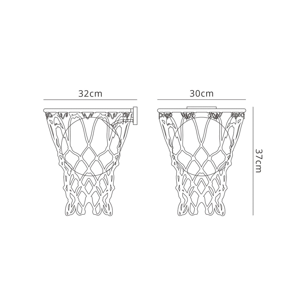 M7242 Basketball Wall Lamp 1 Light Matt White