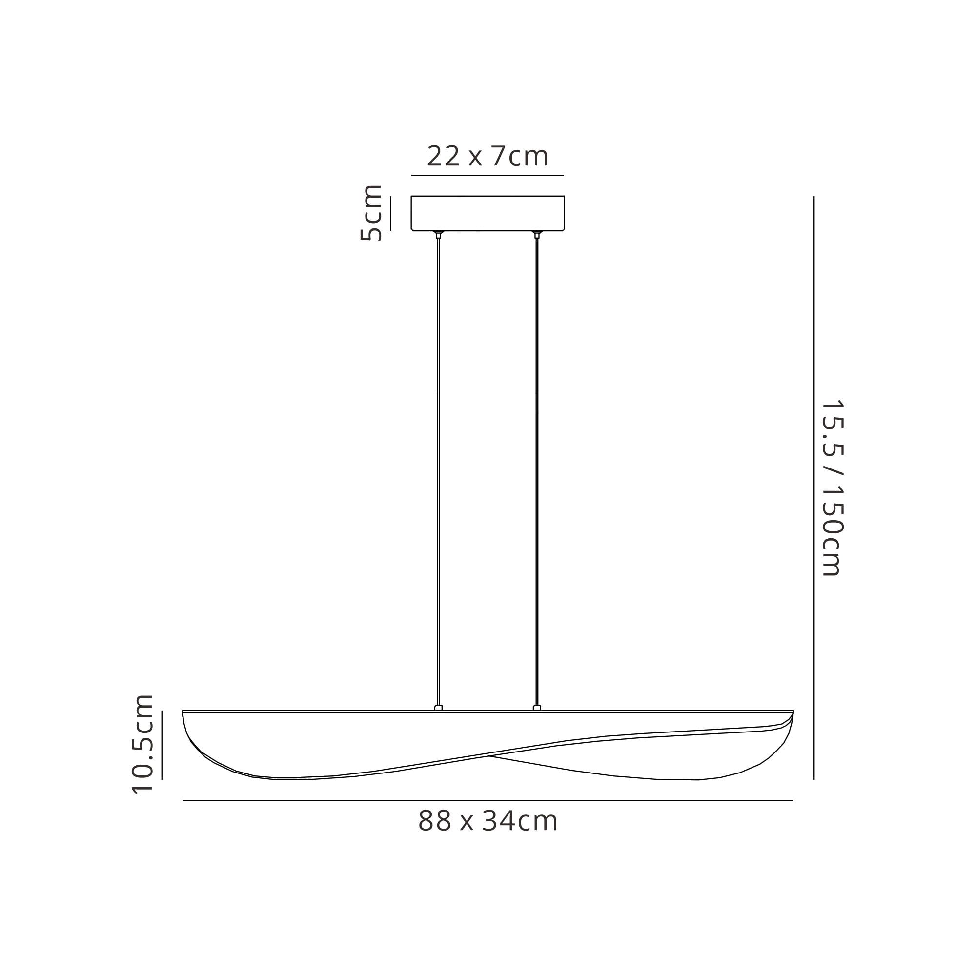M8209 Bianca Pendant Dimmable 50W LED White Acrylic