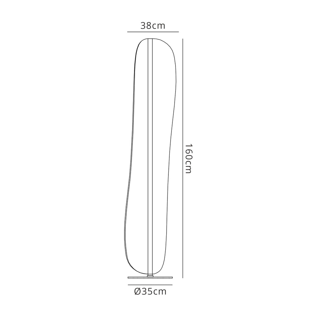M7769 Bianca Floor Lamp 30W LED White Acrylic
