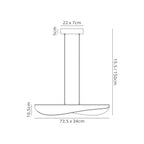 M7766 Bianca Pendant 40W LED White Acrylic