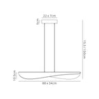 M7765 Bianca Pendant 50W LED White Acrylic