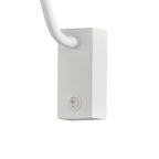 M6048 Boavista Switched Wall Lamp / Reader 1L 3W LED Square Head Spot Round Base Matt White