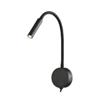 M6047 Boavista Switched Wall Lamp / Reader 1L 3W LED Round Head Spot Round Base Matt Black