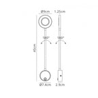 M6050 Boavista Switched Wall Lamp / Reader 1L 5W LED Ring Head Round Base Matt White