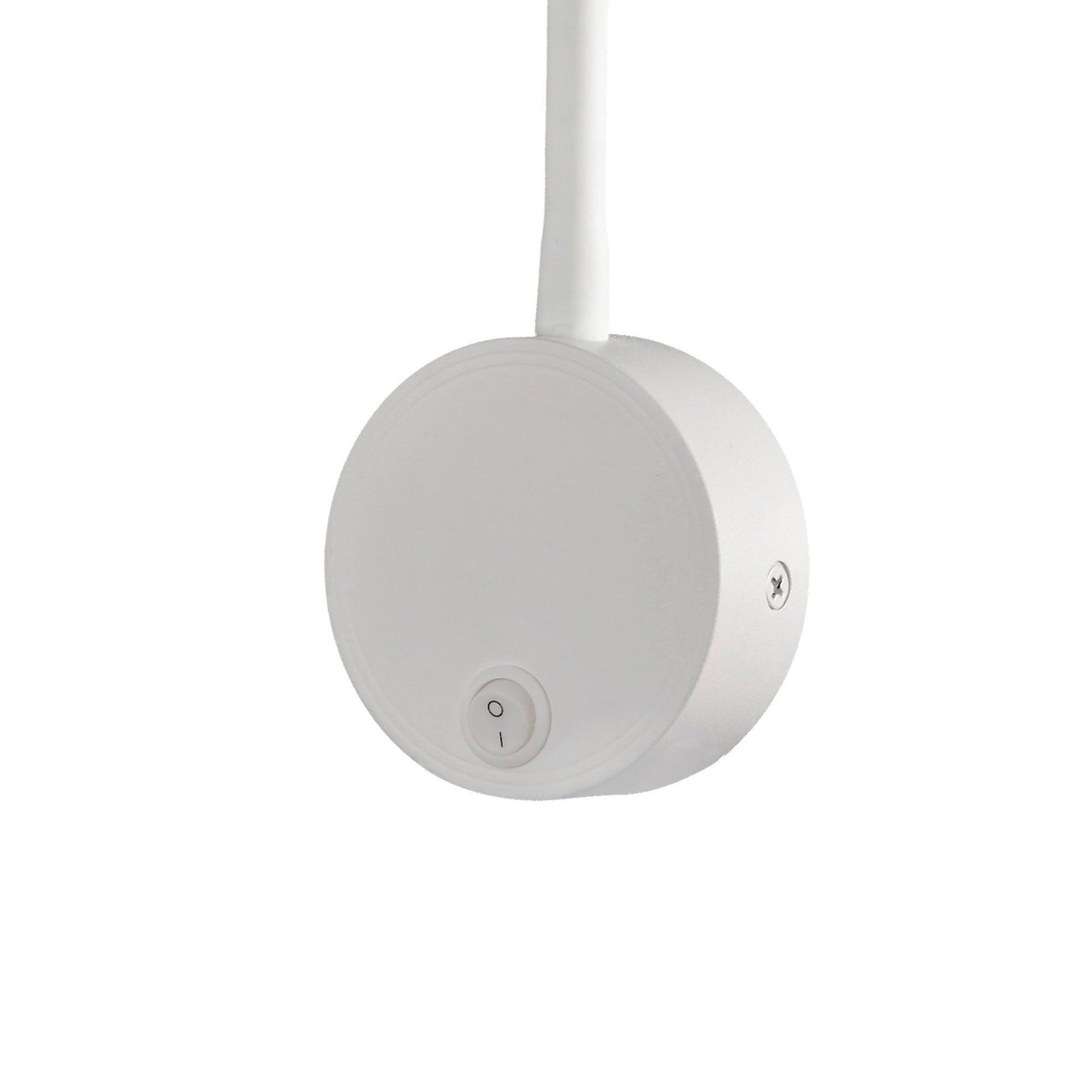 M6050 Boavista Switched Wall Lamp / Reader 1L 5W LED Ring Head Round Base Matt White