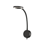 M6051 Boavista Switched Wall Lamp / Reader 1L 5W LED Ring Head Round Base Matt Black