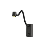 M6049 Boavista Switched Wall Lamp / Reader 1L 3W LED Square Head Spot Round Base Matt Black