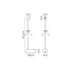 M6049 Boavista Switched Wall Lamp / Reader 1L 3W LED Square Head Spot Round Base Matt Black