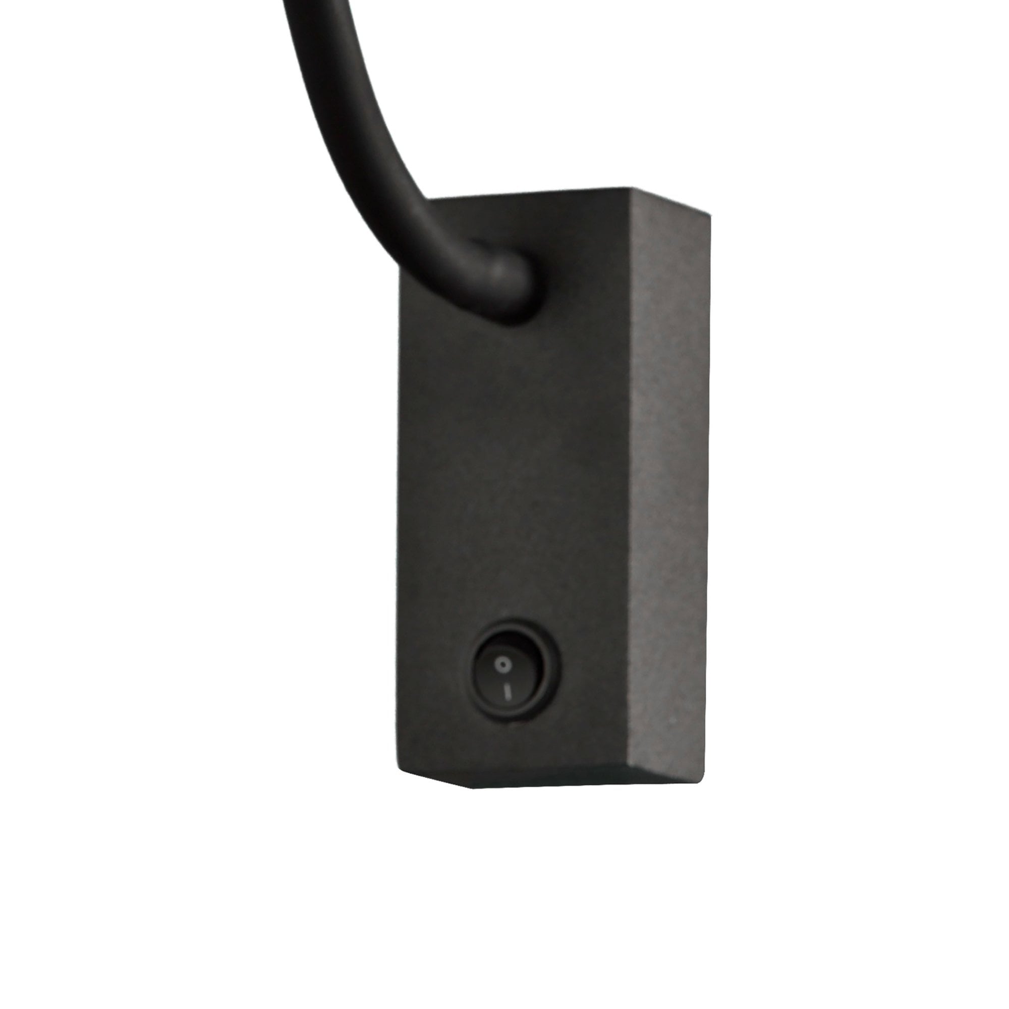 M6049 Boavista Switched Wall Lamp / Reader 1L 3W LED Square Head Spot Round Base Matt Black