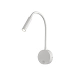 M6046 Boavista Switched Wall Lamp / Reader 1L 3W LED Round Head Spot Round Base Matt White