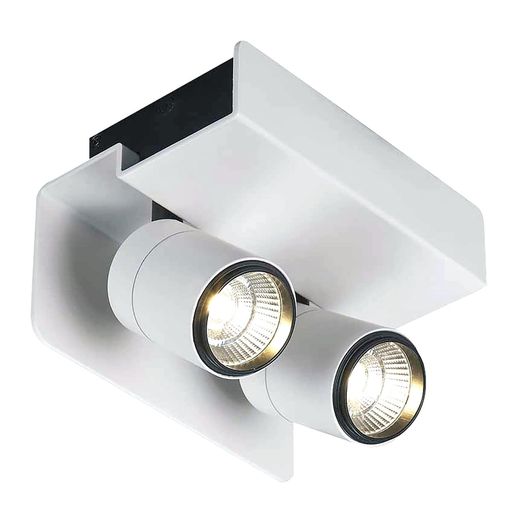 M5720 Bocaray Surface Mounted Spot / Wall Light 2 x 7W LED Matt White / Black