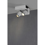 M5720 Bocaray Surface Mounted Spot / Wall Light 2 x 7W LED Matt White / Black