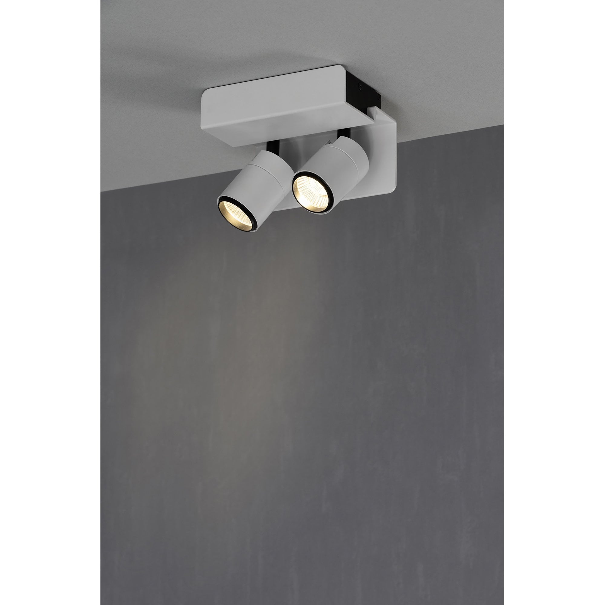 M5720 Bocaray Surface Mounted Spot / Wall Light 2 x 7W LED Matt White / Black