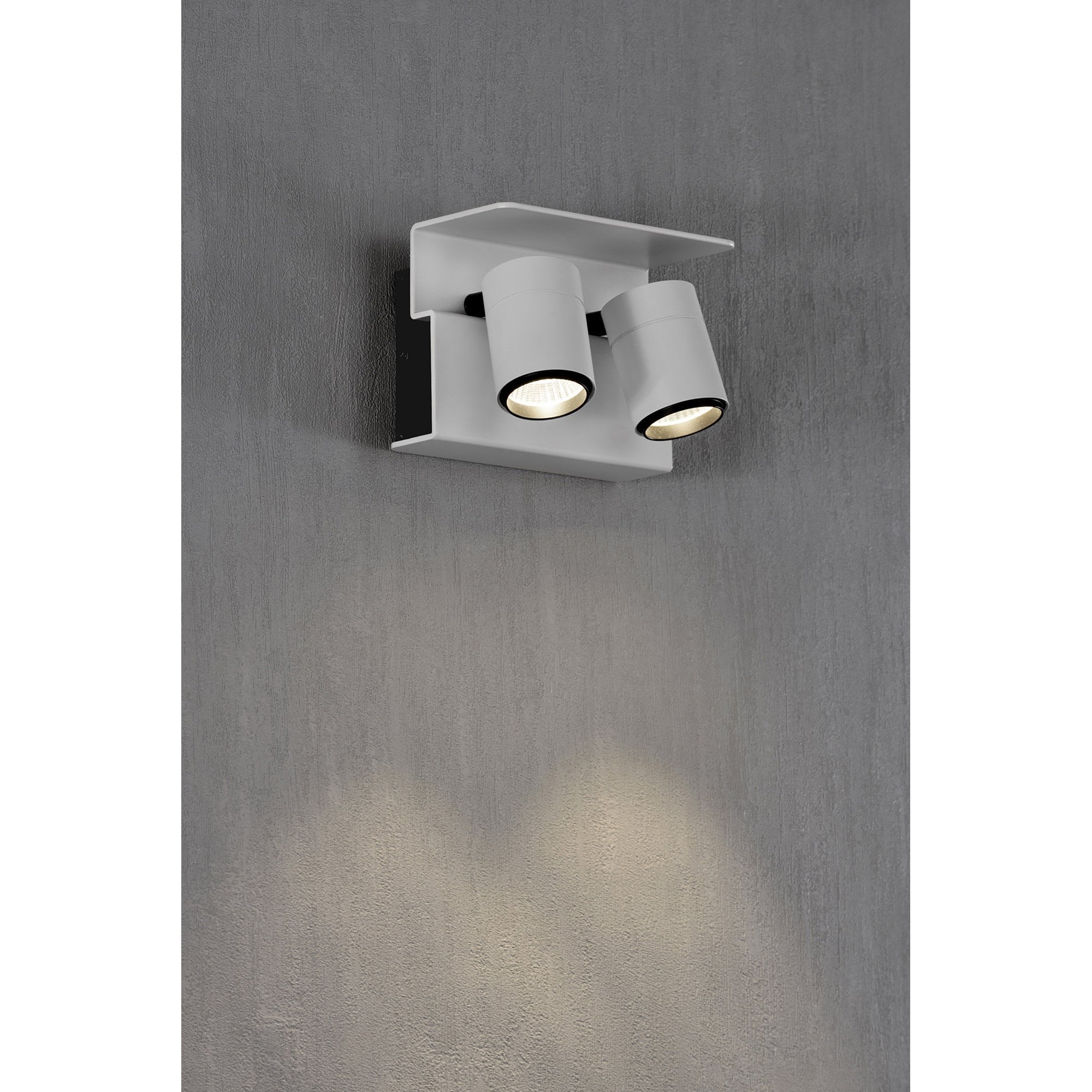 M5719 Bocaray Surface Mounted Spot / Wall Light 2 x 7W LED Matt White / Black