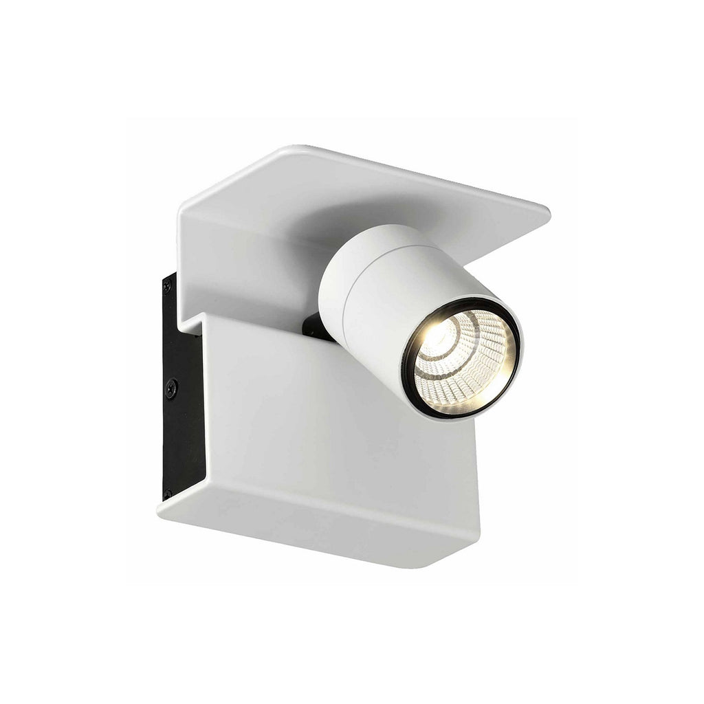 M5717 Bocaray Surface Mounted Spot / Wall Light 1 x 7W LED Matt White / Black