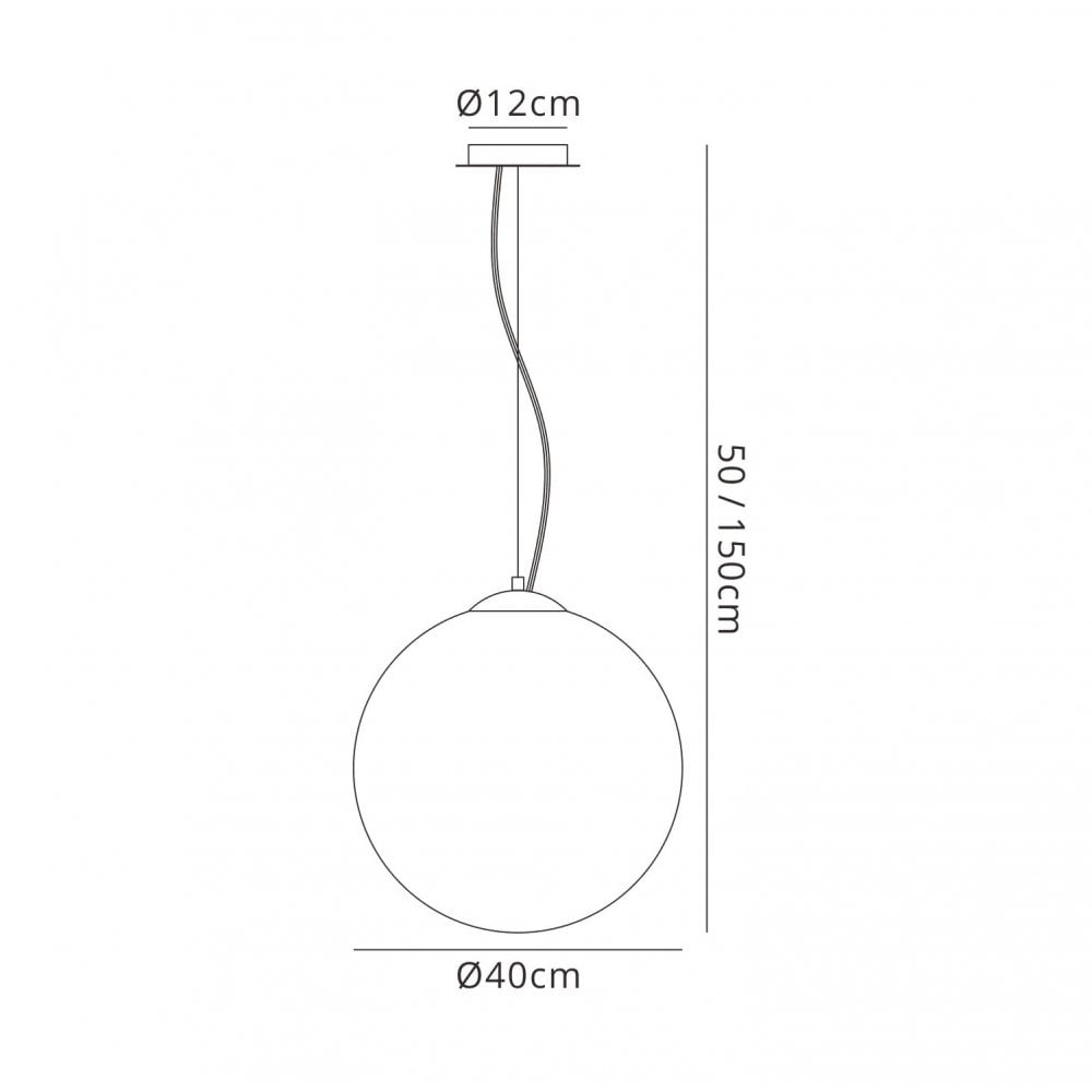 M5711 Bola Pendant 40cm Round 1 x E27 Chrome