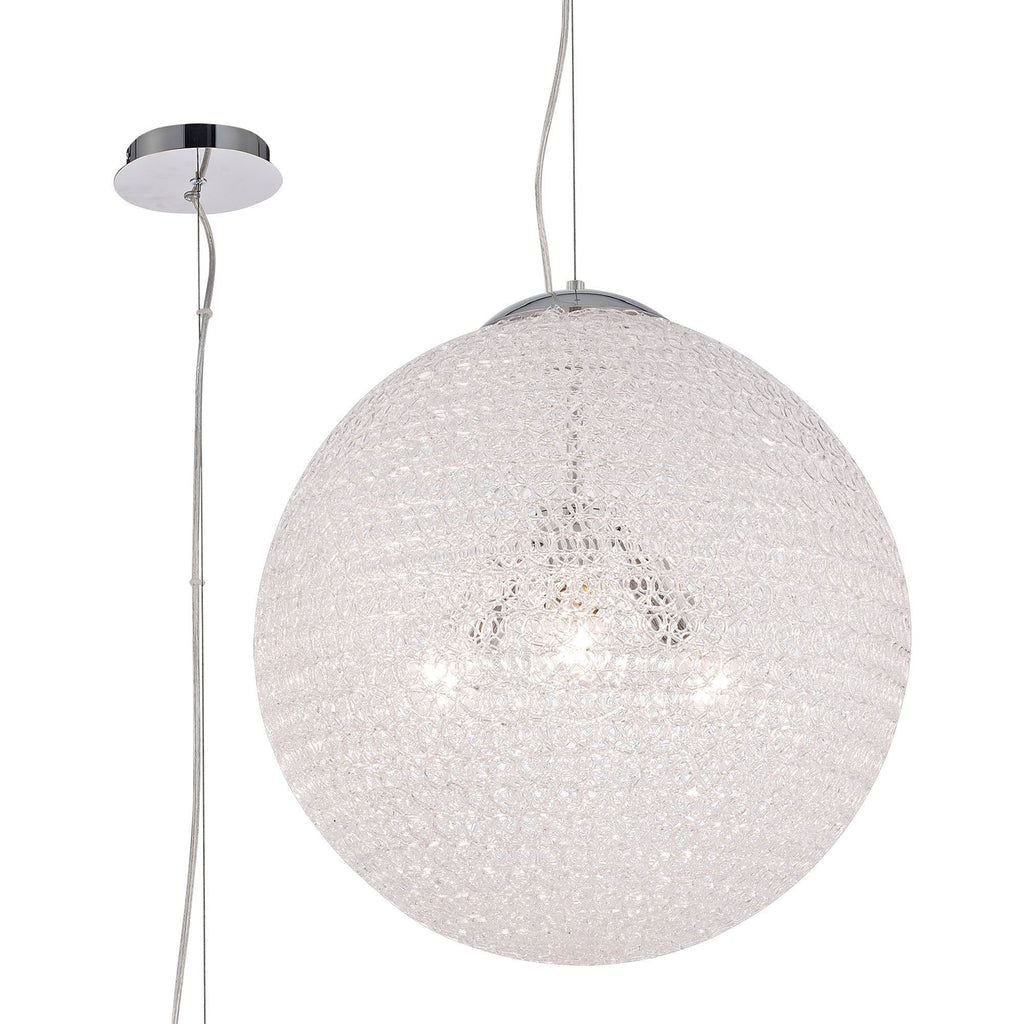 M5710 Bola Pendant 50cm Round 3 x E27 Chrome