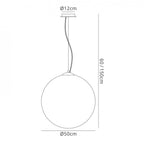 M5710 Bola Pendant 50cm Round 3 x E27 Chrome