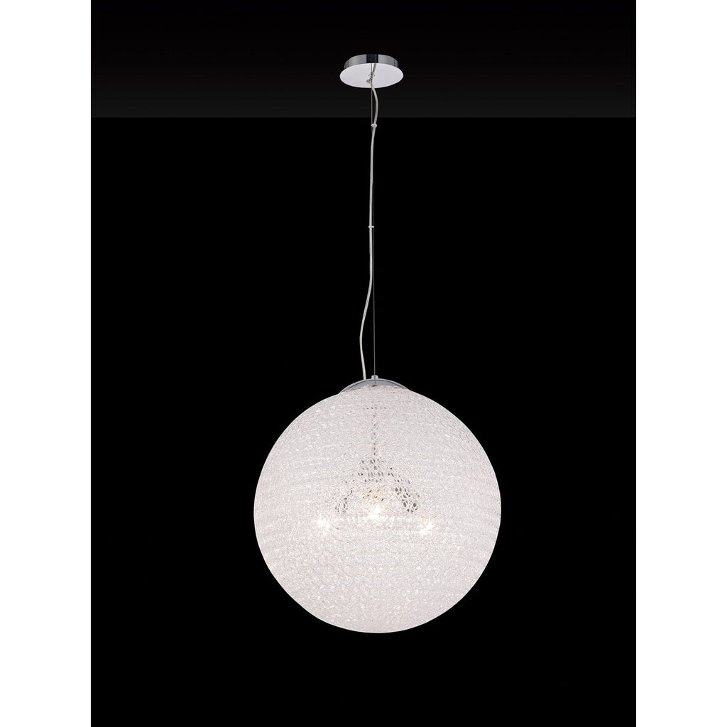 M5710 Bola Pendant 50cm Round 3 x E27 Chrome