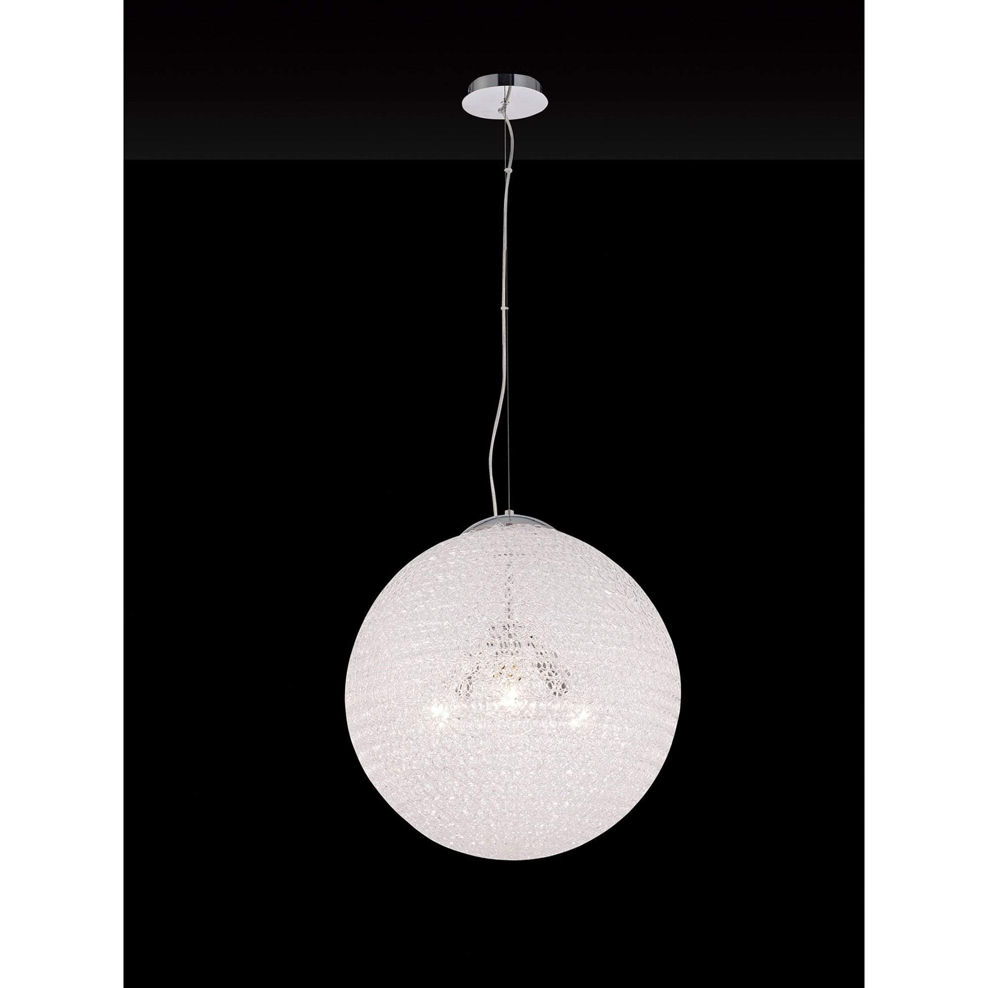 M5710 Bola Pendant 50cm Round 3 x E27 Chrome