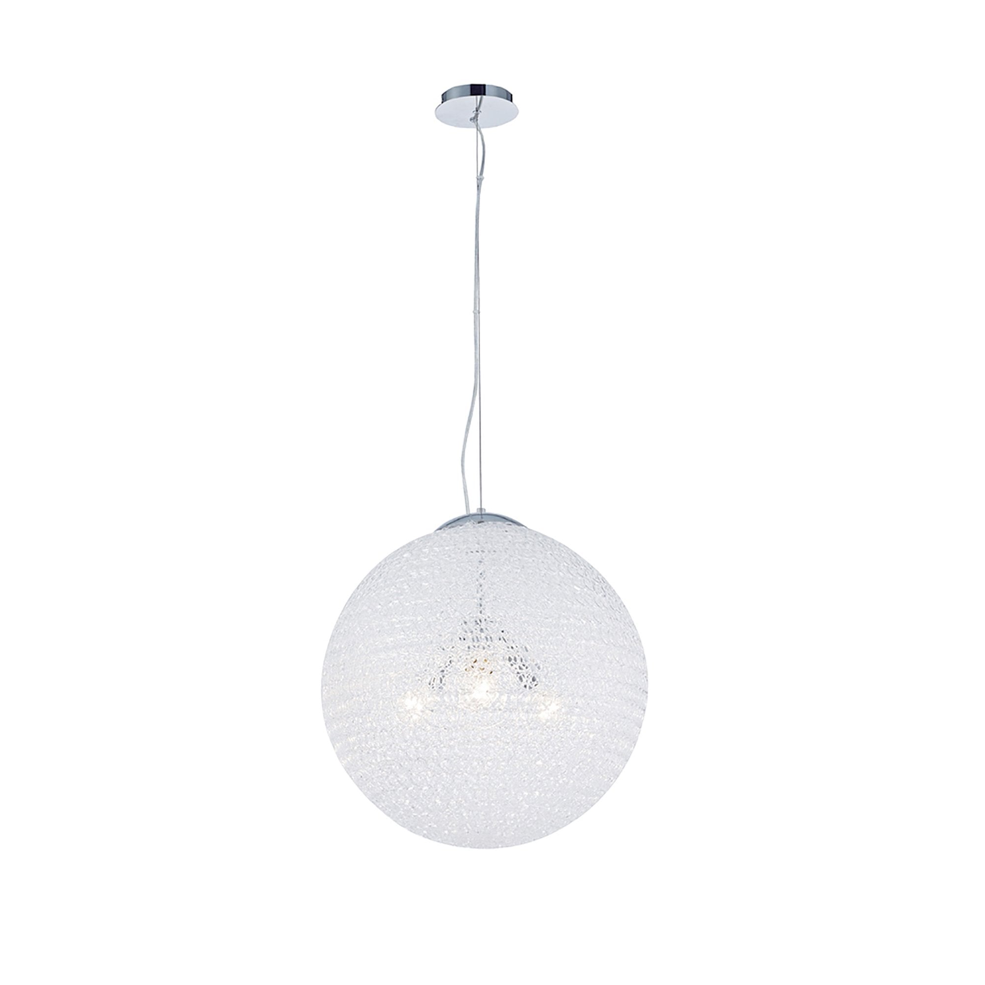 M5710 Bola Pendant 50cm Round 3 x E27 Chrome