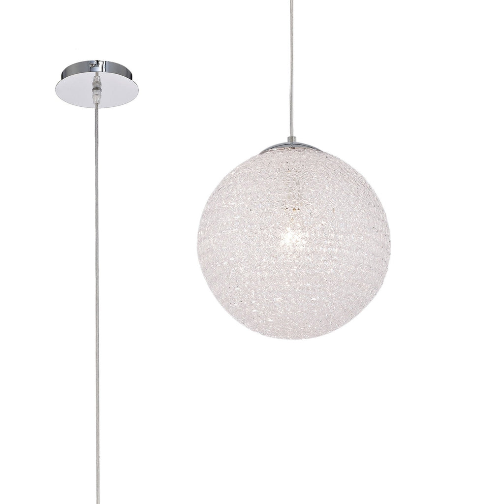 M5712 Bola Pendant 30cm Round 1 x E27 Chrome
