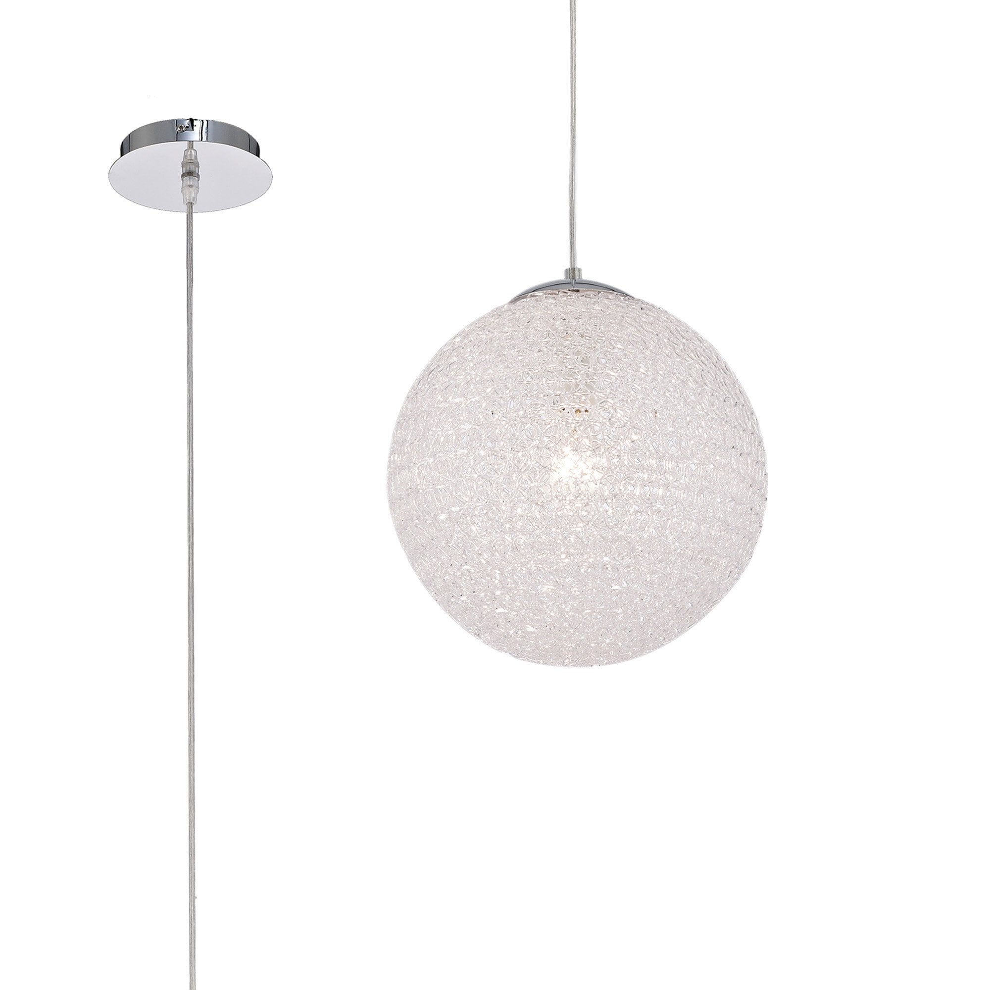 M5712 Bola Pendant 30cm Round 1 x E27 Chrome