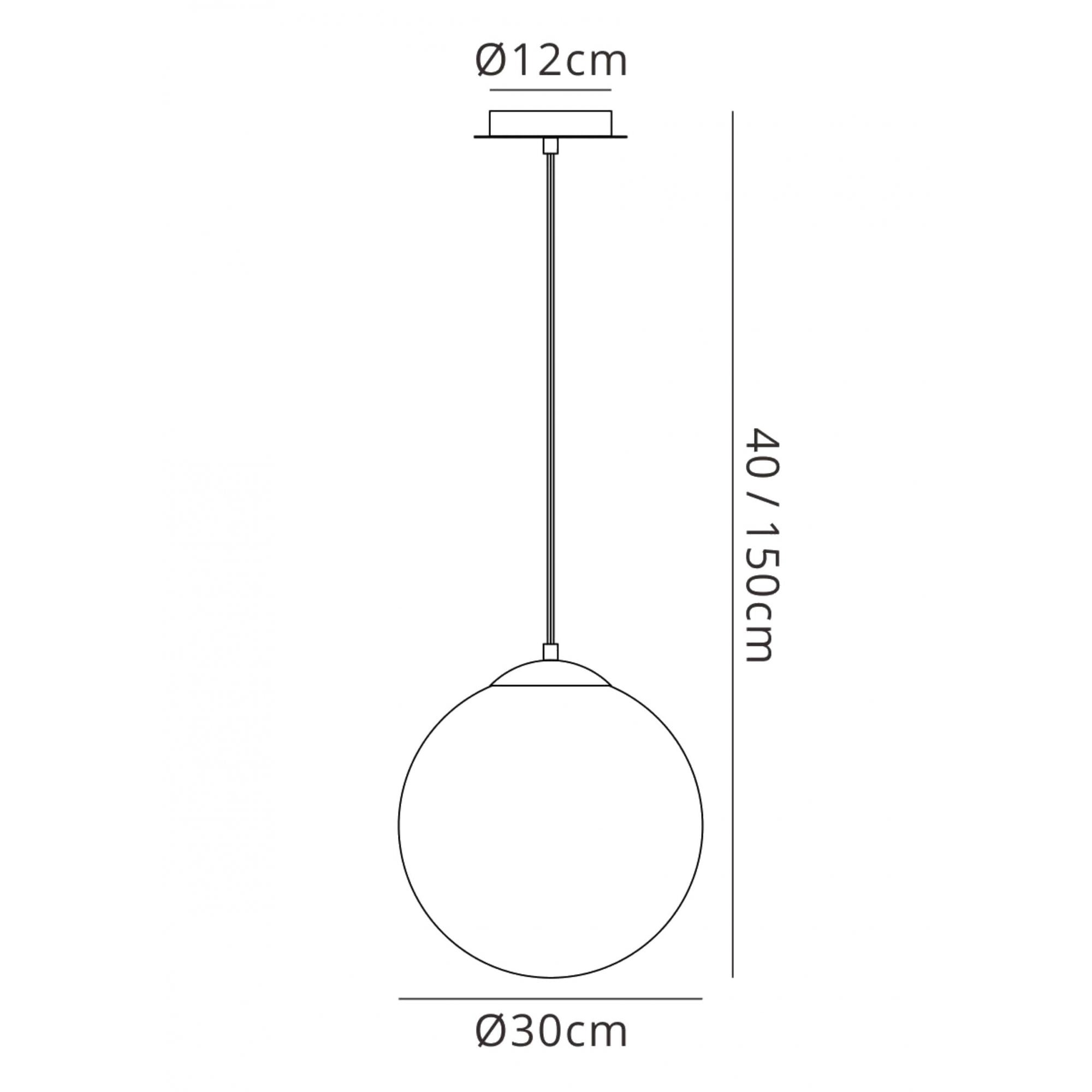M5712 Bola Pendant 30cm Round 1 x E27 Chrome