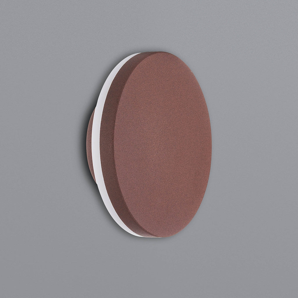 M6538 Bora Outdoor Round Wall Lamp 9.6W LED Rust Brown