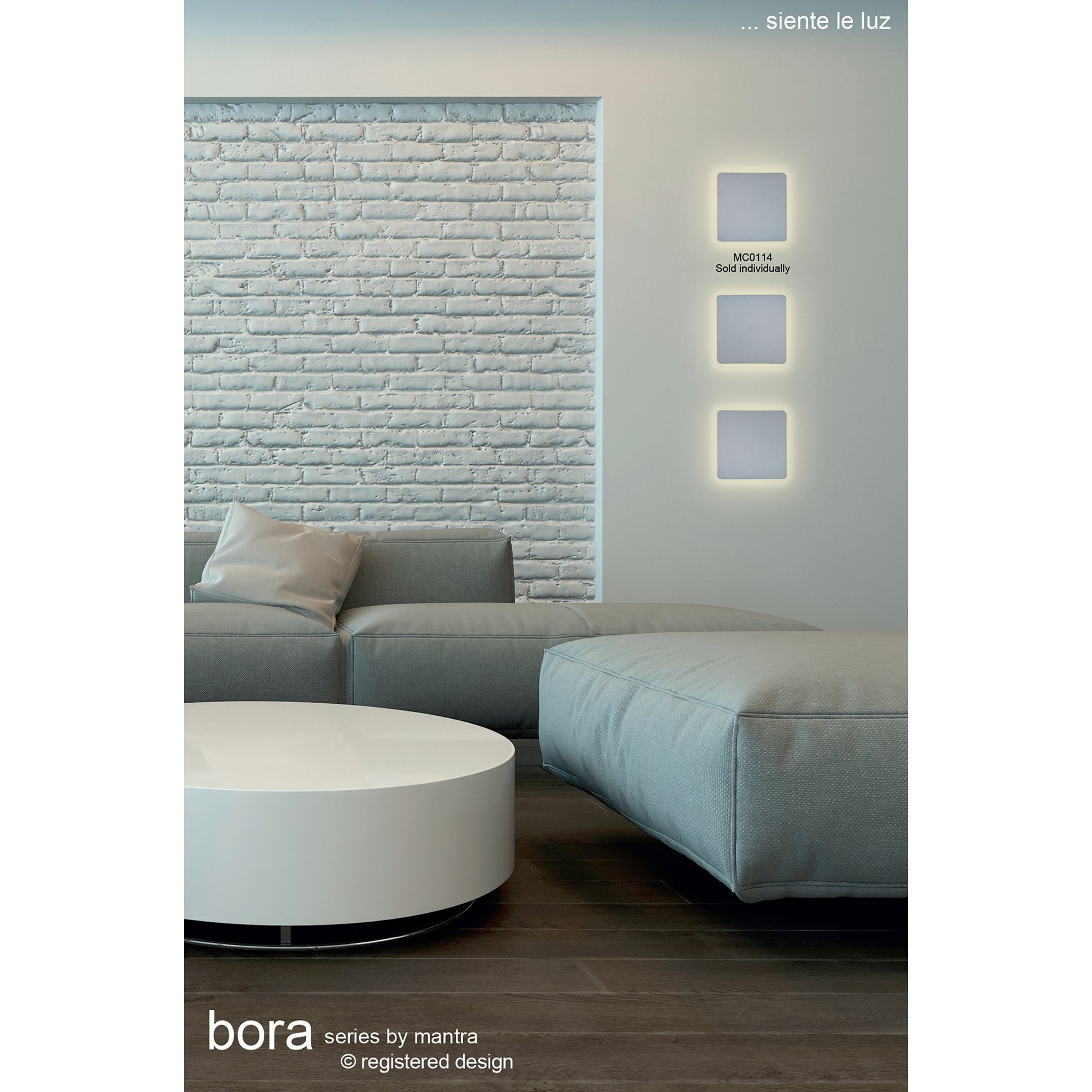 M6538 Bora Outdoor Round Wall Lamp 9.6W LED Rust Brown