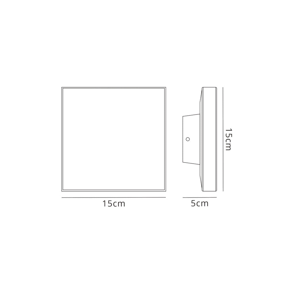 M6539 Bora Outdoor Square Wall Lamp 9.6W LED Rust Brown