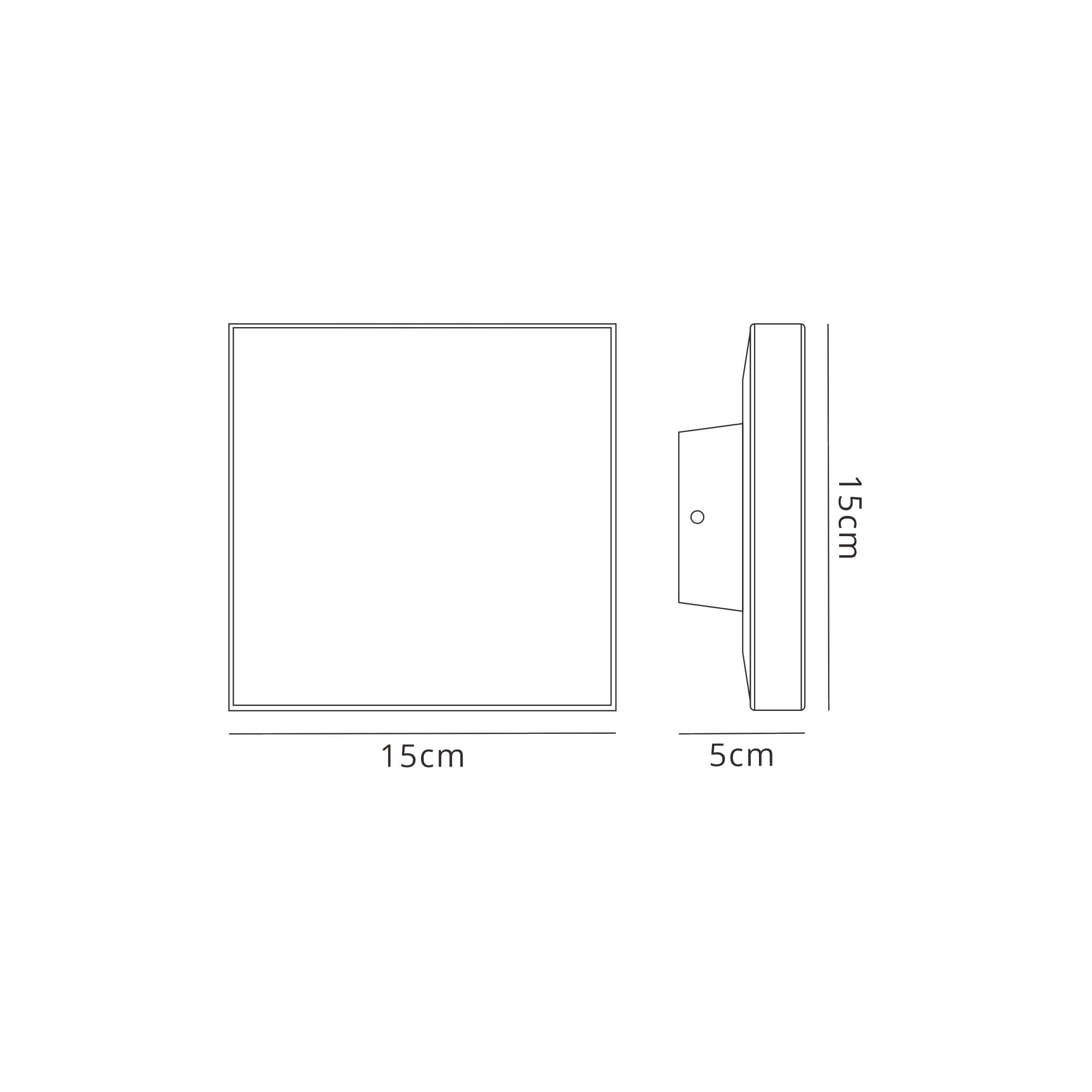 M6539 Bora Outdoor Square Wall Lamp 9.6W LED Rust Brown