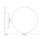 MC0130 Bora Bora Ceiling/Wall Light 38cm Round 30W LED Matt White