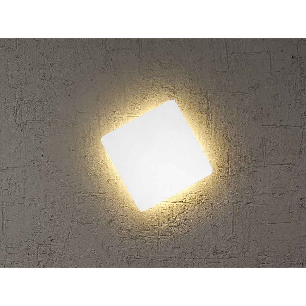 MC0103 Bora Bora Wall Light 13cm Square 6W LED Matt White