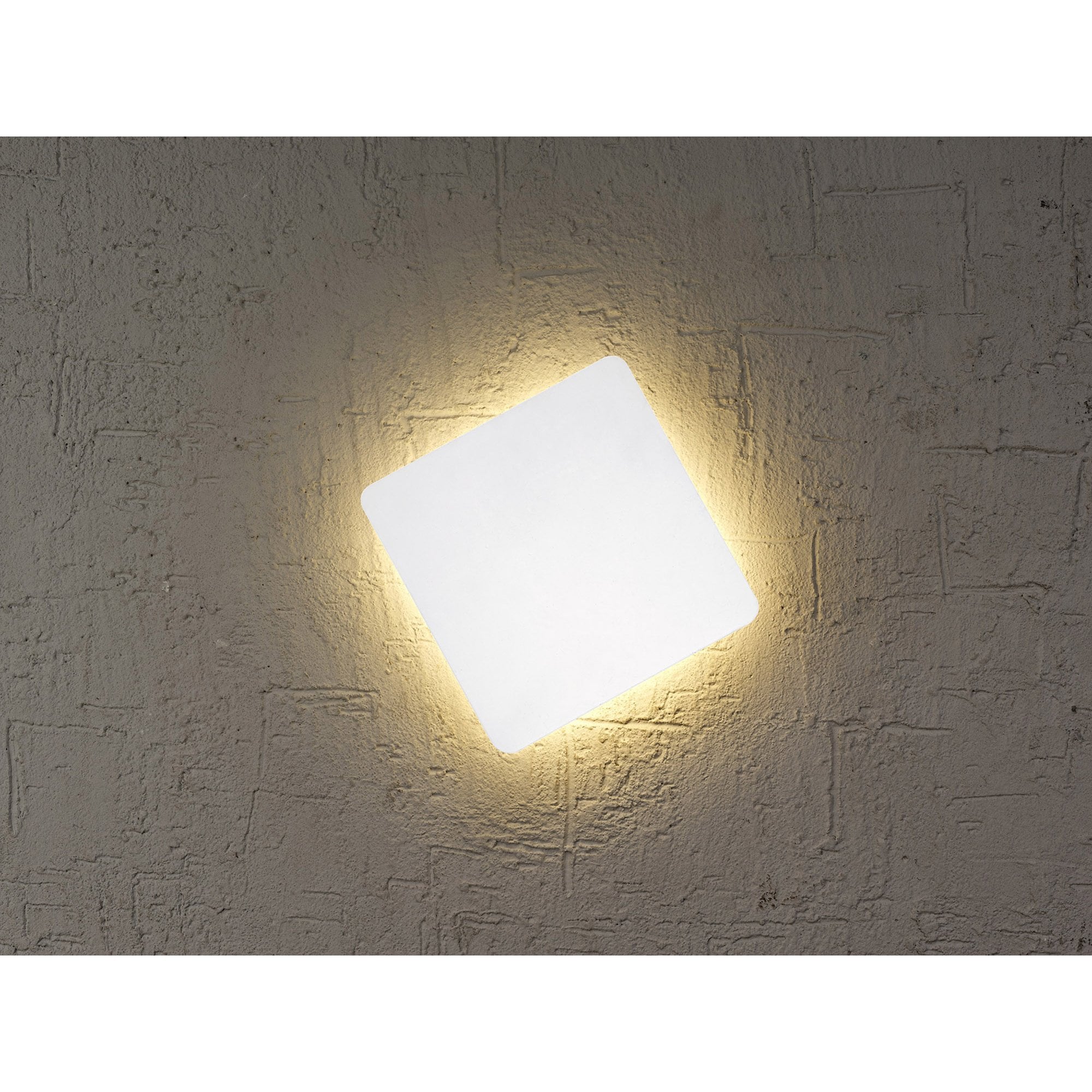MC0103 Bora Bora Wall Light 13cm Square 6W LED Matt White