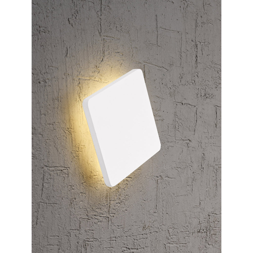 MC0103 Bora Bora Wall Light 13cm Square 6W LED Matt White