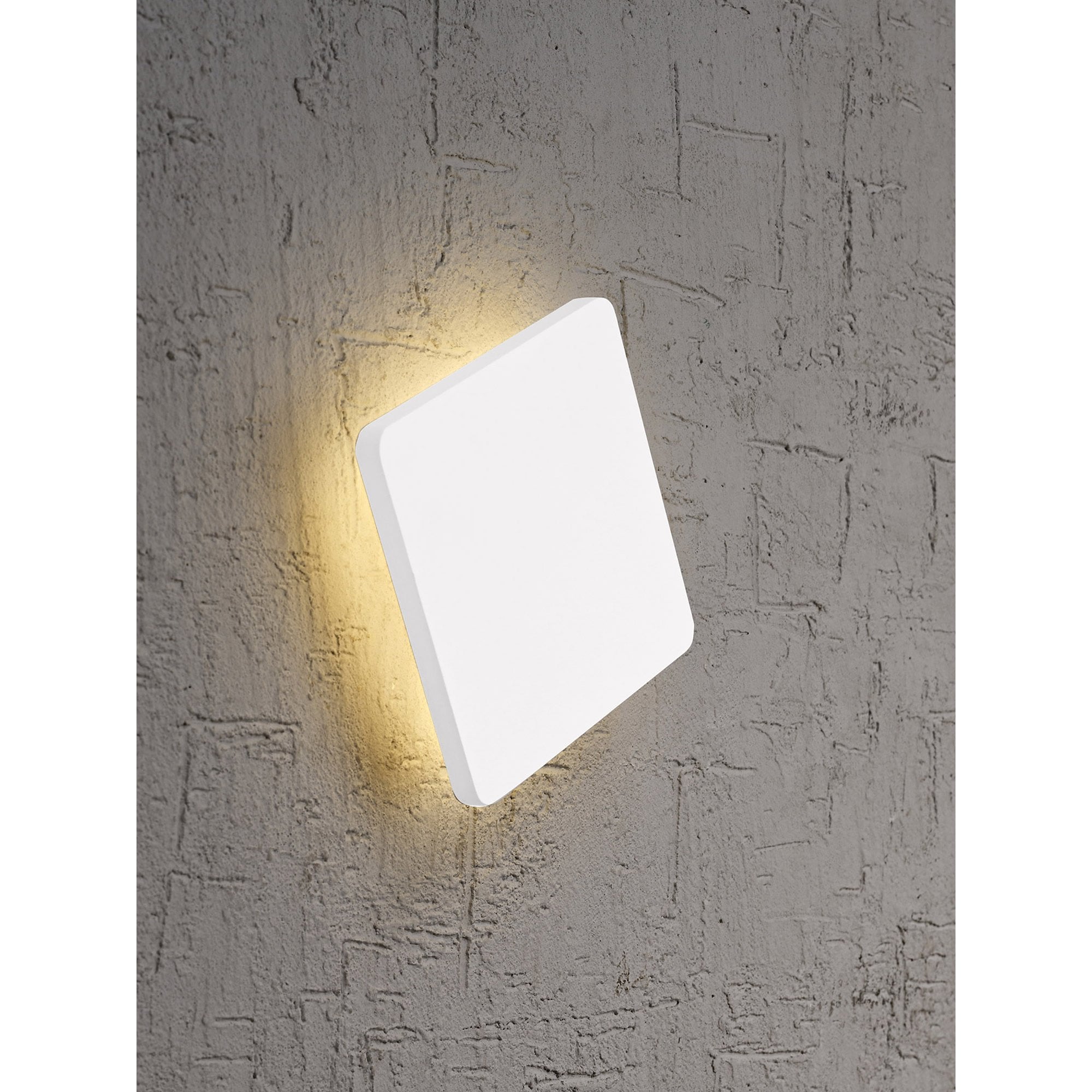 MC0103 Bora Bora Wall Light 13cm Square 6W LED Matt White