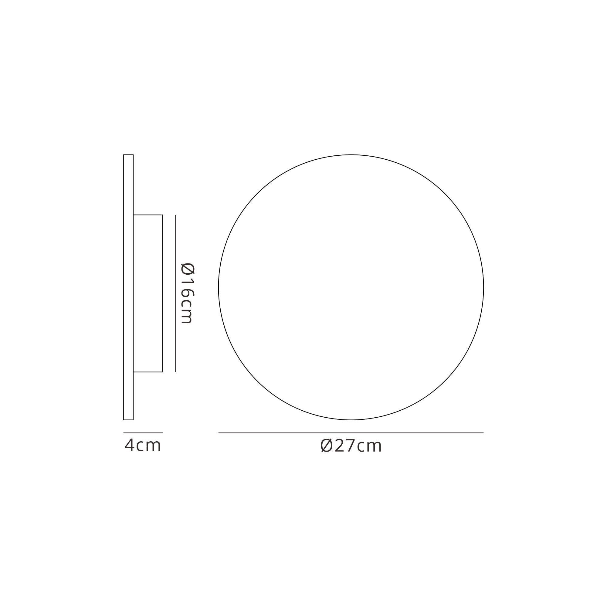 MC0129 Bora Bora Wall Light 27cm Round 16W LED Matte White
