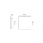 MC0104 Bora Bora Wall Light 18cm Square 12W LED Matt White