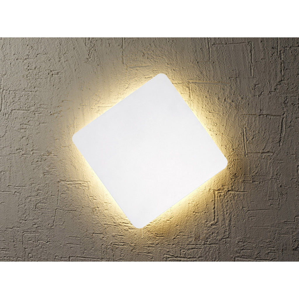 MC0104 Bora Bora Wall Light 18cm Square 12W LED Matt White