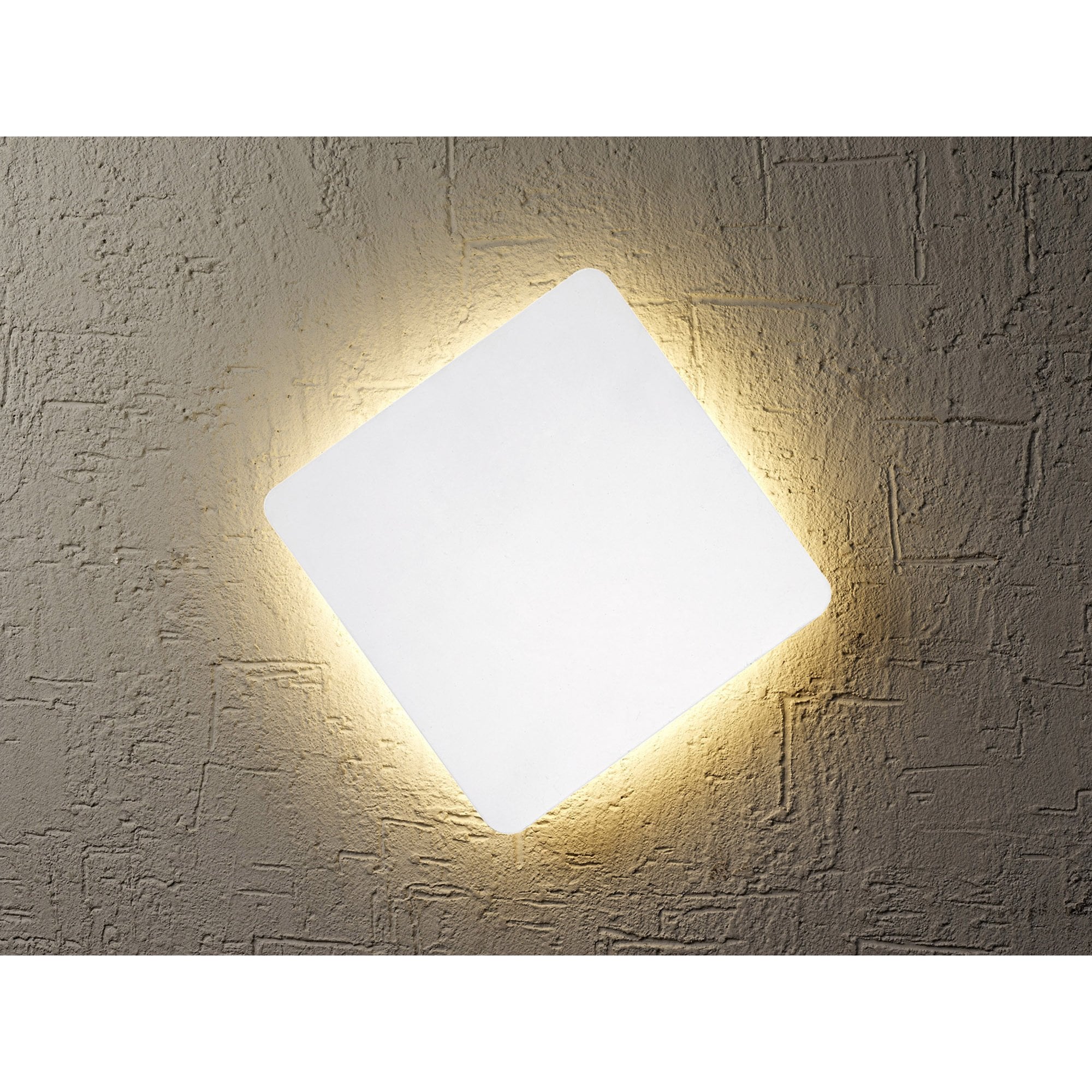 MC0104 Bora Bora Wall Light 18cm Square 12W LED Matt White