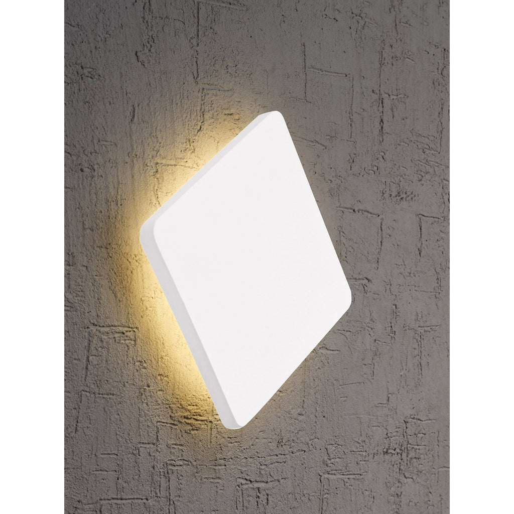 MC0104 Bora Bora Wall Light 18cm Square 12W LED Matt White